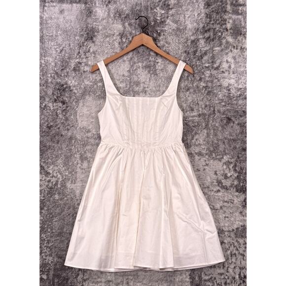New Favorite Daughter Dress Small Womens White Poplin Sleeveless Fit And Flare - Picture 1 of 7